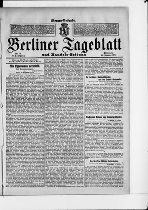 Berliner Tageblatt und Handels-Zeitung vom 11.01.1911