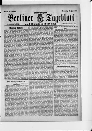 Berliner Tageblatt und Handels-Zeitung on Jan 12, 1911