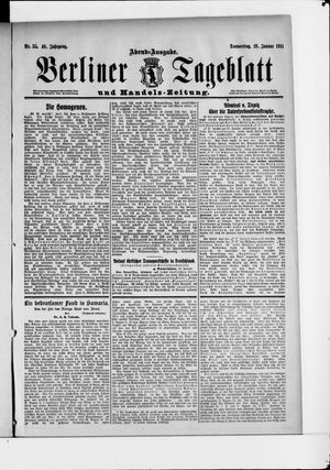 Berliner Tageblatt und Handels-Zeitung vom 19.01.1911