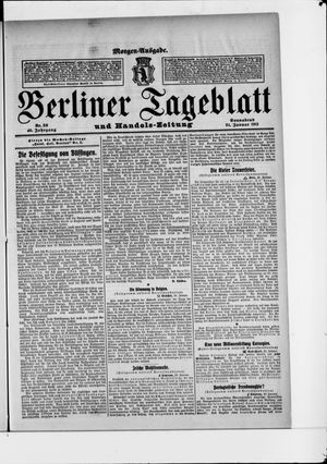 Berliner Tageblatt und Handels-Zeitung vom 21.01.1911