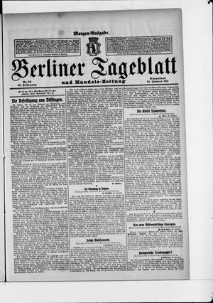 Berliner Tageblatt und Handels-Zeitung on Jan 21, 1911