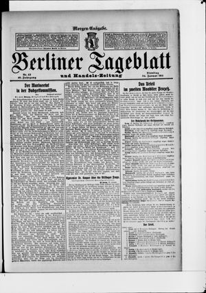 Berliner Tageblatt und Handels-Zeitung vom 24.01.1911