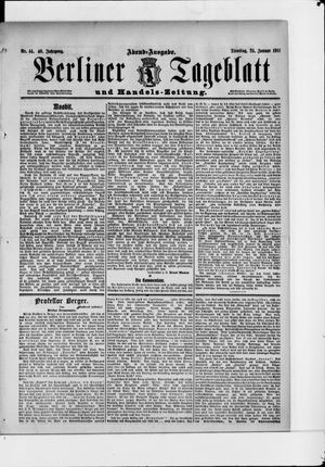 Berliner Tageblatt und Handels-Zeitung on Jan 24, 1911