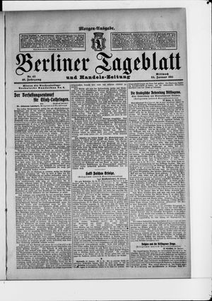 Berliner Tageblatt und Handels-Zeitung vom 25.01.1911