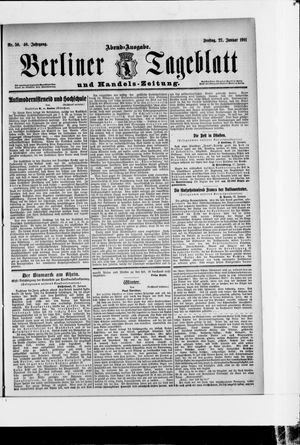 Berliner Tageblatt und Handels-Zeitung on Jan 27, 1911