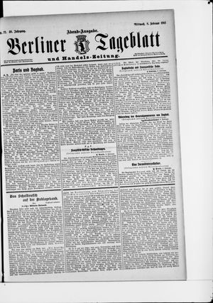 Berliner Tageblatt und Handels-Zeitung vom 08.02.1911