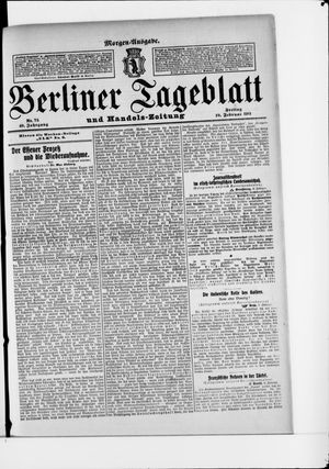 Berliner Tageblatt und Handels-Zeitung vom 10.02.1911