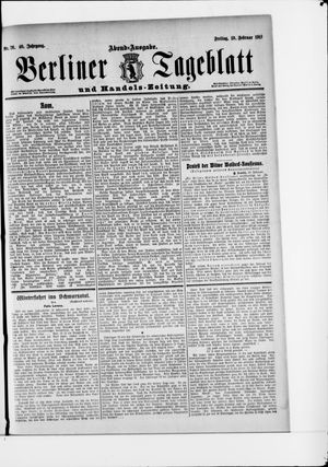 Berliner Tageblatt und Handels-Zeitung on Feb 10, 1911