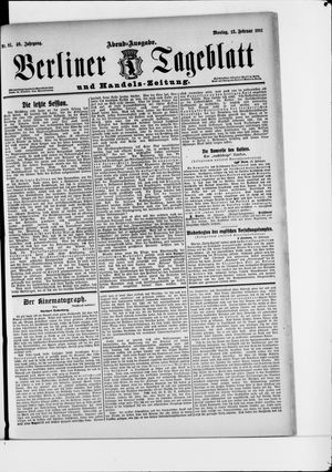 Berliner Tageblatt und Handels-Zeitung vom 13.02.1911