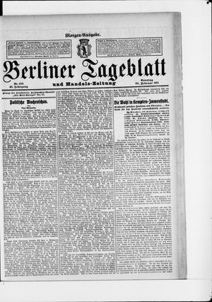 Berliner Tageblatt und Handels-Zeitung vom 26.02.1911
