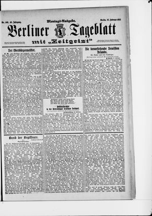 Berliner Tageblatt und Handels-Zeitung vom 27.02.1911