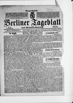 Berliner Tageblatt und Handels-Zeitung vom 01.03.1911