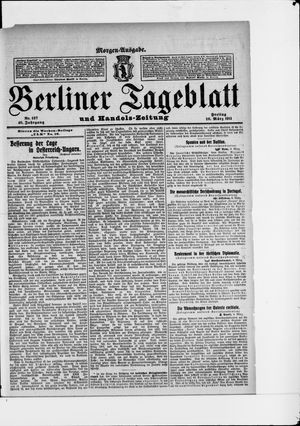 Berliner Tageblatt und Handels-Zeitung vom 10.03.1911