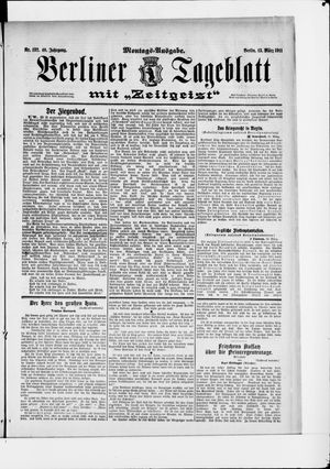 Berliner Tageblatt und Handels-Zeitung vom 13.03.1911