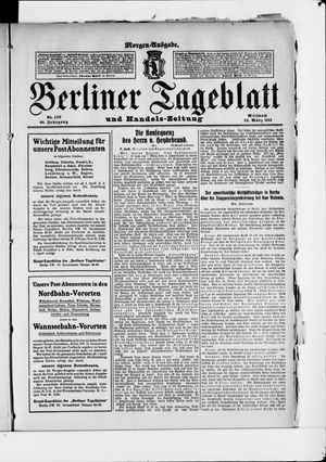 Berliner Tageblatt und Handels-Zeitung on Mar 15, 1911