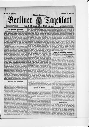 Berliner Tageblatt und Handels-Zeitung vom 18.03.1911