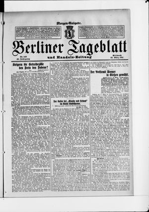 Berliner Tageblatt und Handels-Zeitung vom 22.03.1911