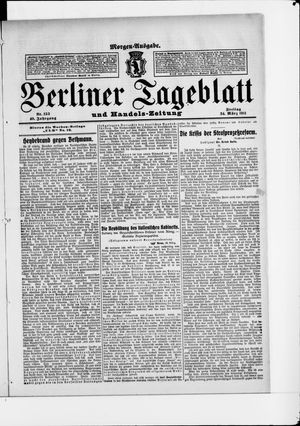 Berliner Tageblatt und Handels-Zeitung vom 24.03.1911