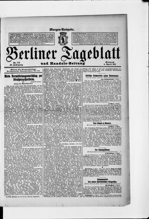 Berliner Tageblatt und Handels-Zeitung vom 05.04.1911