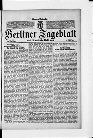 Berliner Tageblatt und Handels-Zeitung vom 07.04.1911