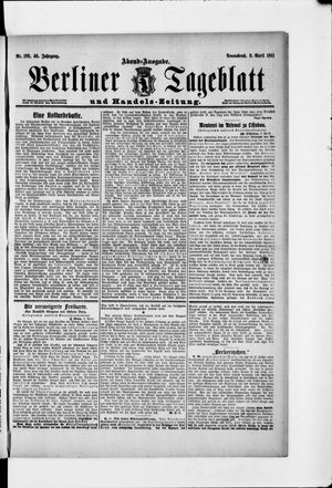 Berliner Tageblatt und Handels-Zeitung vom 08.04.1911