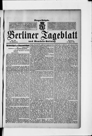 Berliner Tageblatt und Handels-Zeitung on Apr 11, 1911