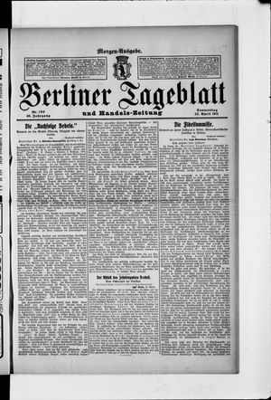 Berliner Tageblatt und Handels-Zeitung vom 13.04.1911
