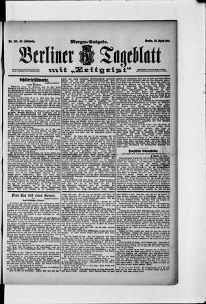 Berliner Tageblatt und Handels-Zeitung vom 18.04.1911