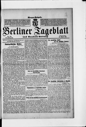 Berliner Tageblatt und Handels-Zeitung vom 20.04.1911