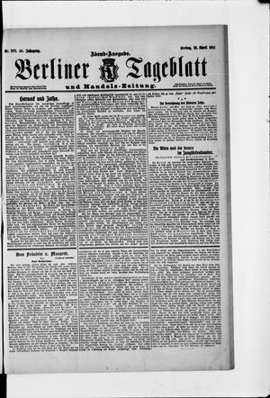 Berliner Tageblatt und Handels-Zeitung vom 21.04.1911