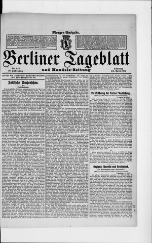 Berliner Tageblatt und Handels-Zeitung vom 30.04.1911