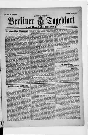 Berliner Tageblatt und Handels-Zeitung vom 02.05.1911