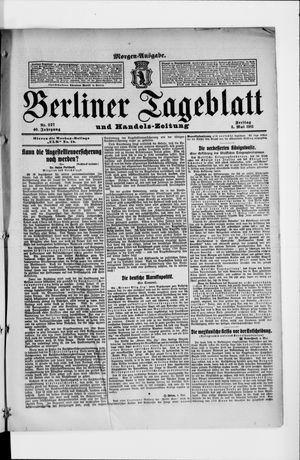 Berliner Tageblatt und Handels-Zeitung vom 05.05.1911