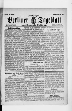 Berliner Tageblatt und Handels-Zeitung vom 06.05.1911