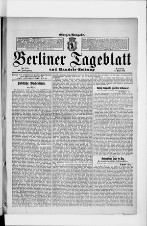 Berliner Tageblatt und Handels-Zeitung vom 07.05.1911