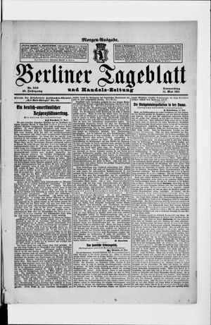 Berliner Tageblatt und Handels-Zeitung vom 11.05.1911