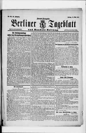 Berliner Tageblatt und Handels-Zeitung vom 12.05.1911