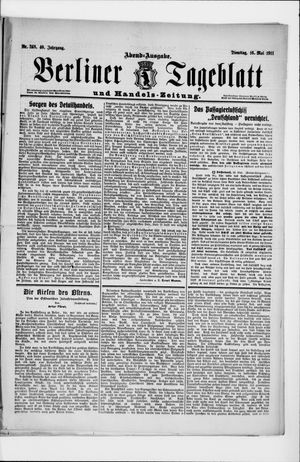 Berliner Tageblatt und Handels-Zeitung vom 16.05.1911