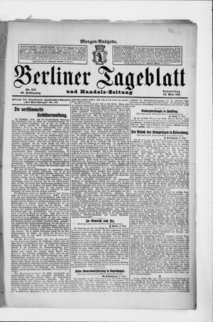 Berliner Tageblatt und Handels-Zeitung vom 18.05.1911