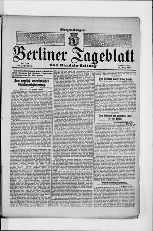 Berliner Tageblatt und Handels-Zeitung vom 25.05.1911