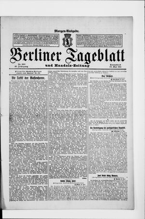 Berliner Tageblatt und Handels-Zeitung vom 27.05.1911