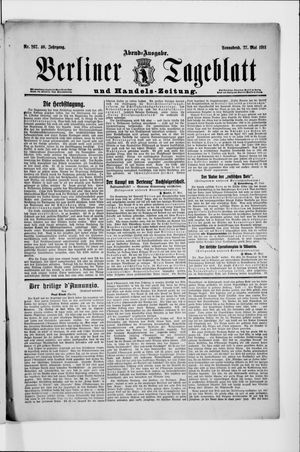 Berliner Tageblatt und Handels-Zeitung vom 27.05.1911