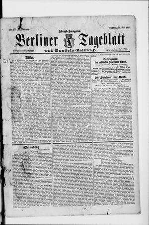 Berliner Tageblatt und Handels-Zeitung vom 30.05.1911