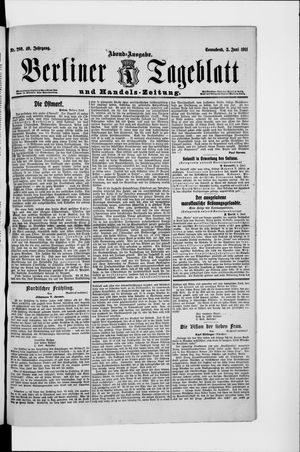 Berliner Tageblatt und Handels-Zeitung vom 03.06.1911
