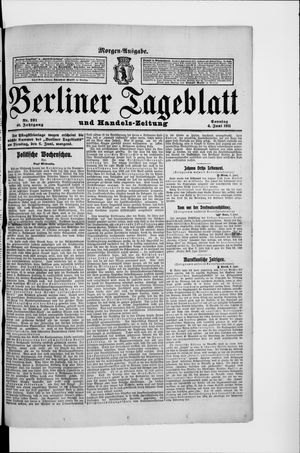 Berliner Tageblatt und Handels-Zeitung vom 04.06.1911