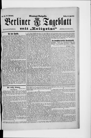 Berliner Tageblatt und Handels-Zeitung on Jun 12, 1911