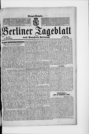Berliner Tageblatt und Handels-Zeitung vom 13.06.1911