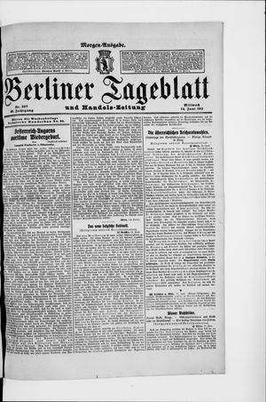 Berliner Tageblatt und Handels-Zeitung vom 14.06.1911