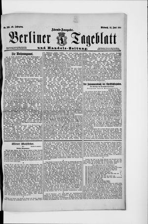 Berliner Tageblatt und Handels-Zeitung vom 14.06.1911