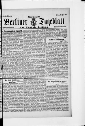 Berliner Tageblatt und Handels-Zeitung vom 23.06.1911